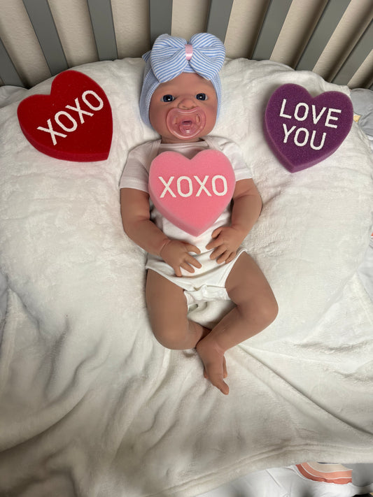 Full silicone baby- Awake- Girl "Luna"